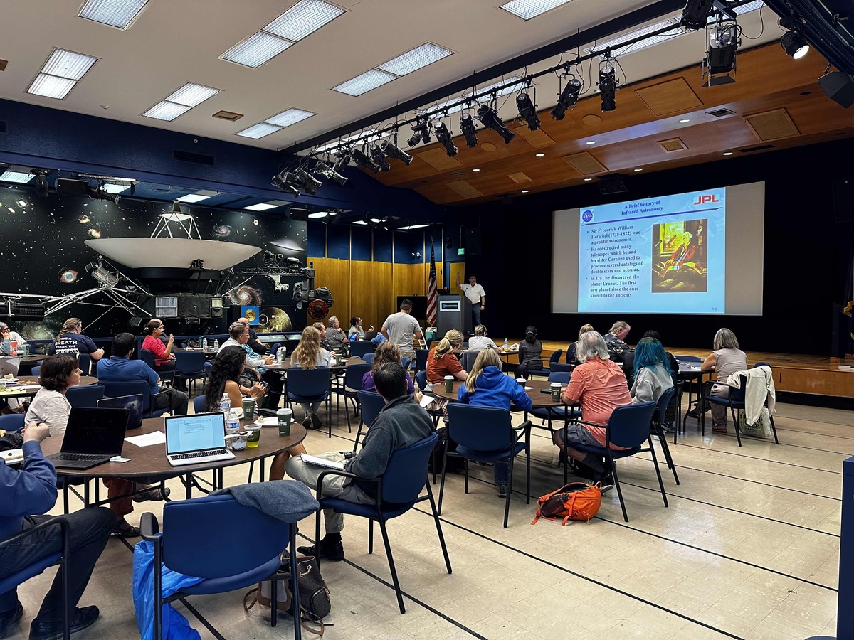 AAA teachers attending presentation at NASA JPL 