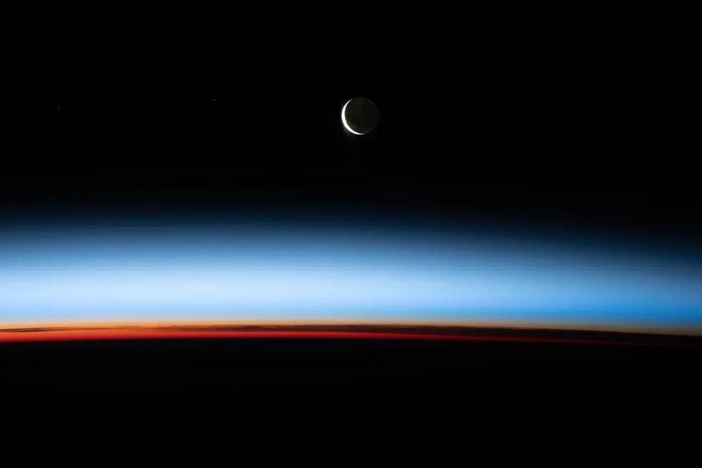 Crescent Moon from the International Space Station