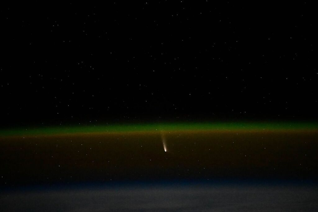 Comet A3 from ISS