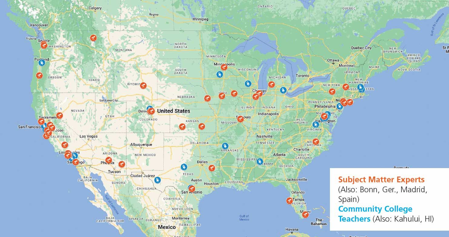 map of nasa centers in us